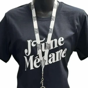 Cordon de cou, Leech Marilyne tout en humour sur T shirt noir