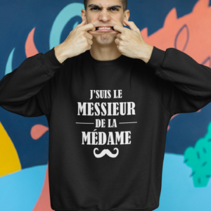 Crewneck, Gilet noir - J’suis le messieur de la médame