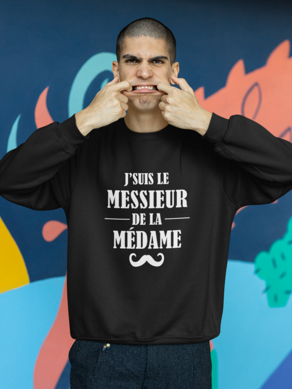 Crewneck, Gilet noir - J’suis le messieur de la médame